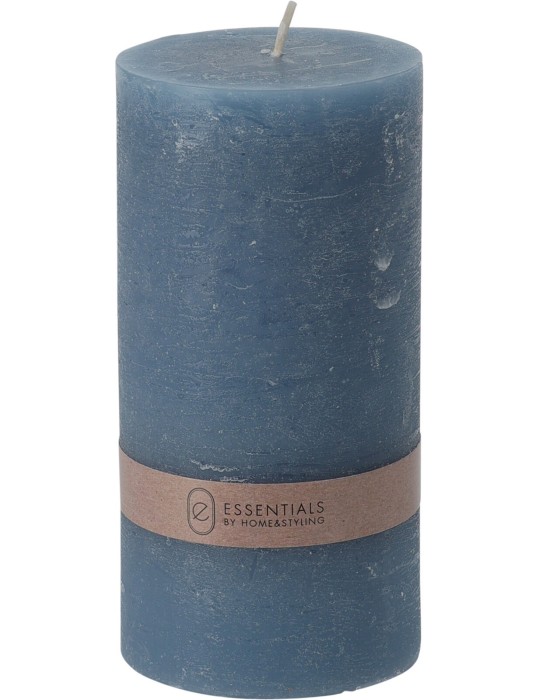 CANDELA RUSTICA 7X14CM BLU