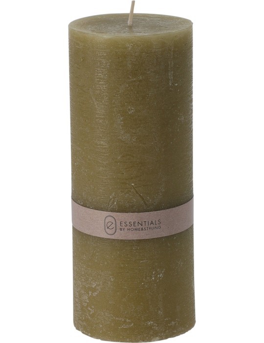 CANDELA RUSTICA 7X17CM OLIVA