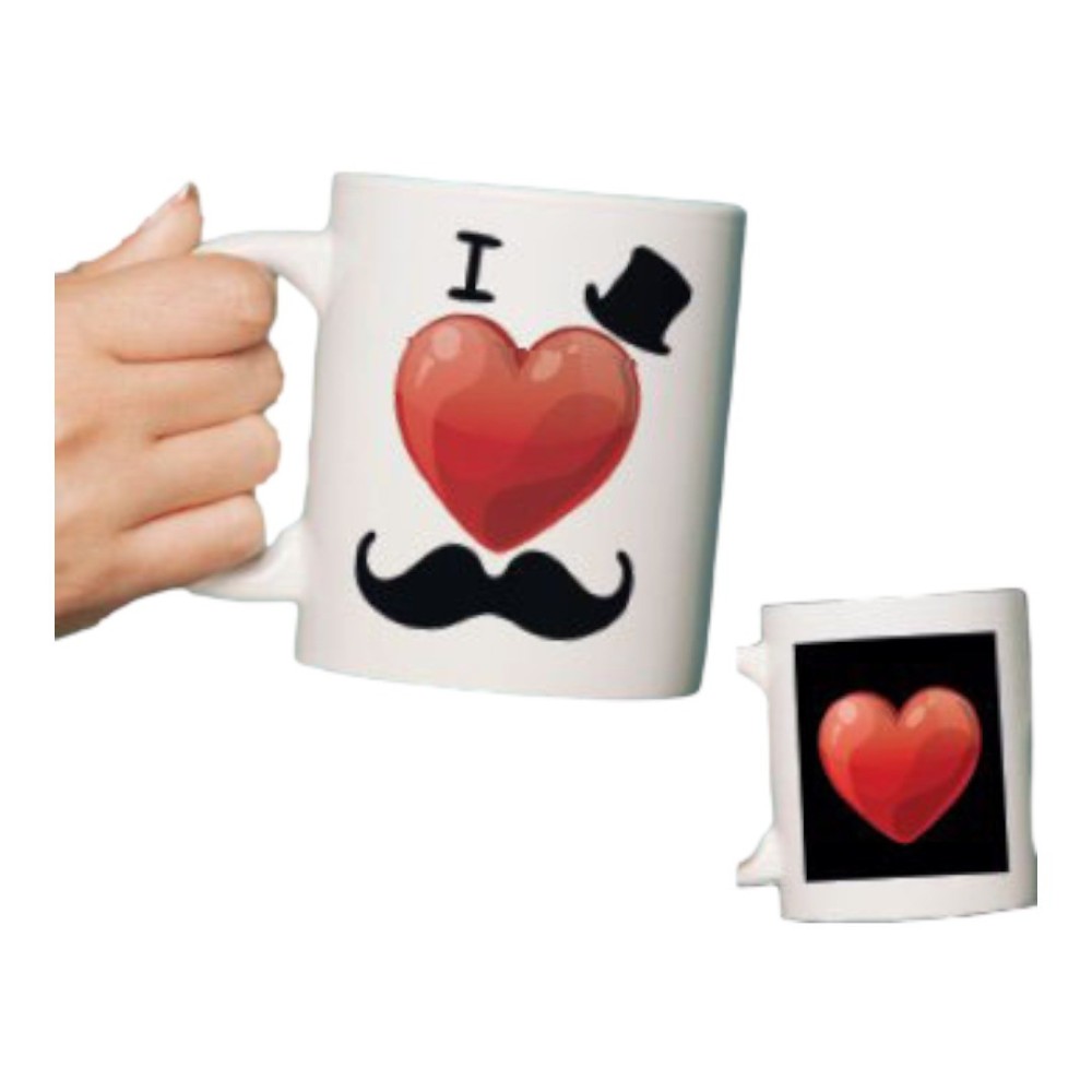 TAZZA MUG CON STICKER CUORE