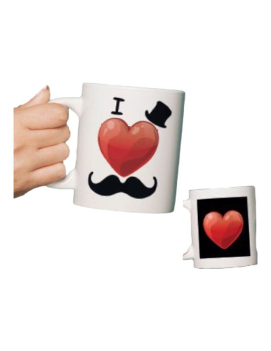 TAZZA MUG CON STICKER CUORE