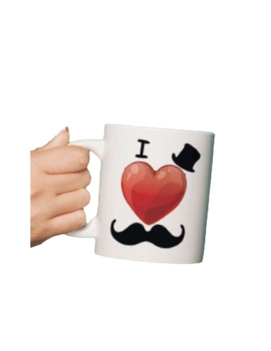 TAZZA MUG CON STICKER CUORE