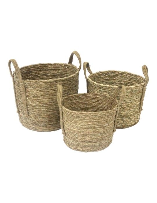 SET 3 CONTENITORI TONDI GRIZ