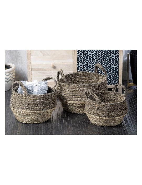 SET 3 CONTENITORI TONDI GRIZ