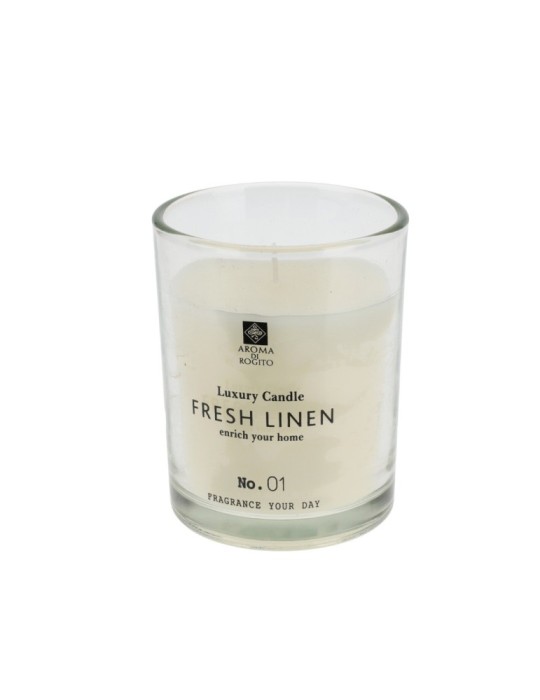 VASO VETRO CON  CANDELA 10CM 3ASSORTITI