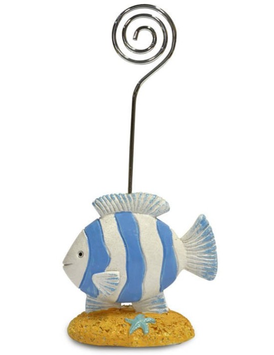 SEGNAPOSTO PESCE  WHITE-LT BLUE