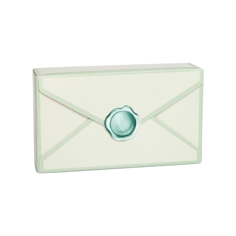 PARTECIPAZIONE  VERDE PICCOLA CON SIGILLO ADESIVO