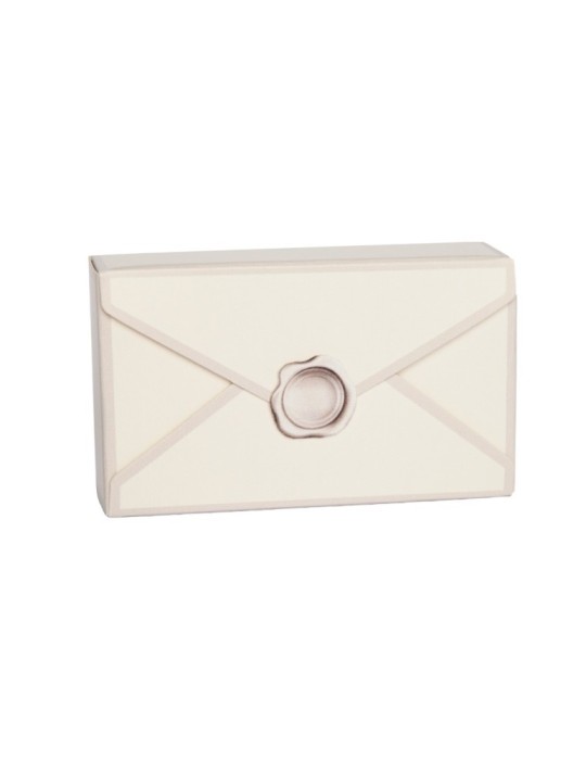 PARTECIPAZIONE BEIGE PICCOLA CON SIGILLO ADESIVO