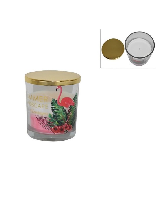 CANDELA PROFUMATA CON  BICCHIERE VETRO