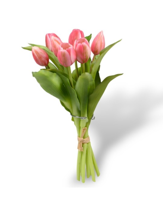 BUNDLE TULIPANI X7 GREEN PINK REAL TOUCH
