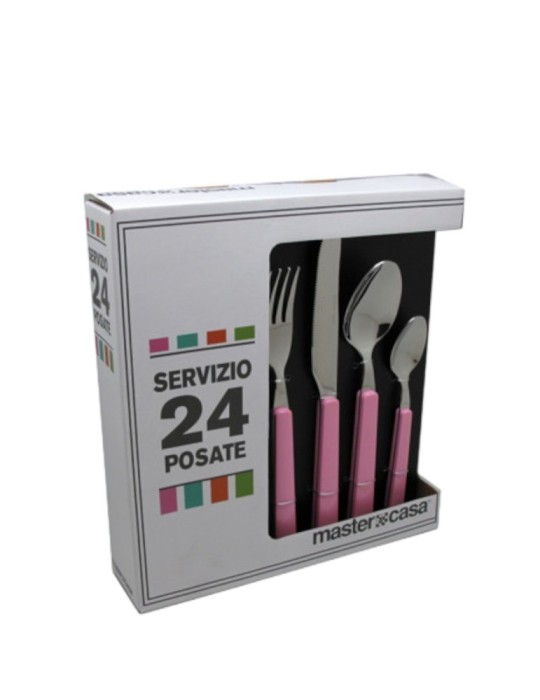 SET 24 POSATE FUSION ROSA
