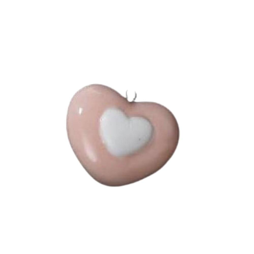 CUORE ROSA PENDENTE