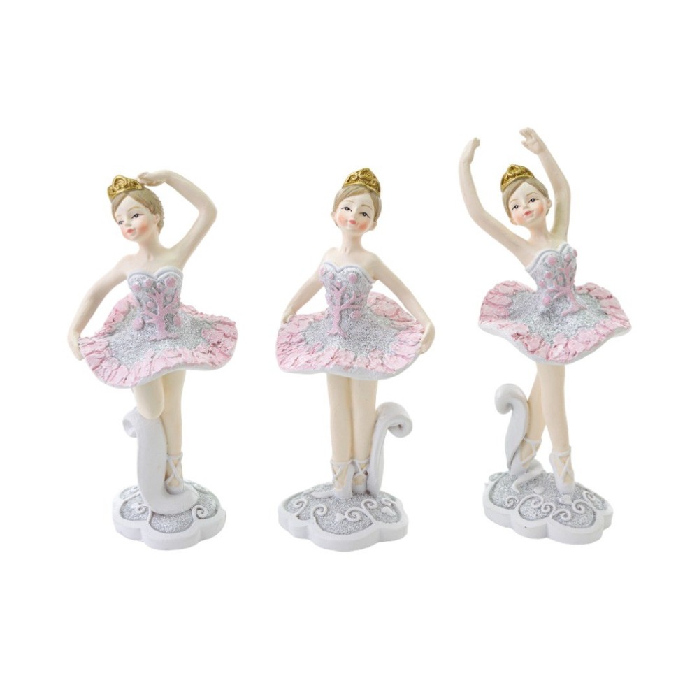BALLERINA RESINA 3ASSORTIMENTI 5X5XH12.5 CM