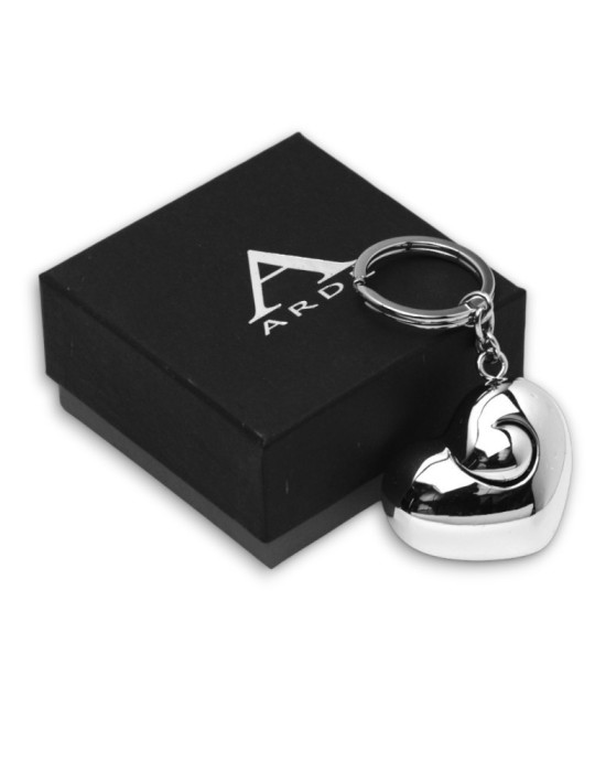 PORTACHIAVI CUORE ARGENTATO