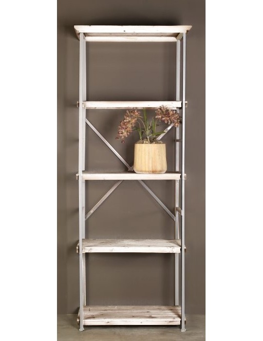 SCAFFALE 4 PIANI METALLO BIANCO