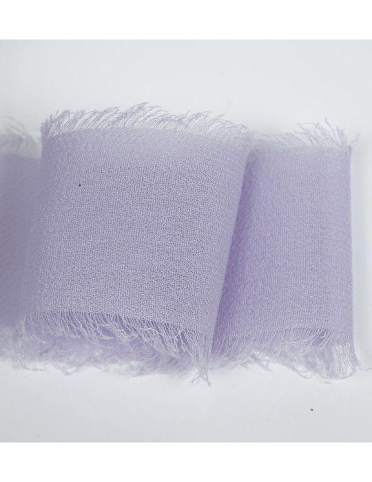 NASTRO SETA CON  FRANGIA LILLA