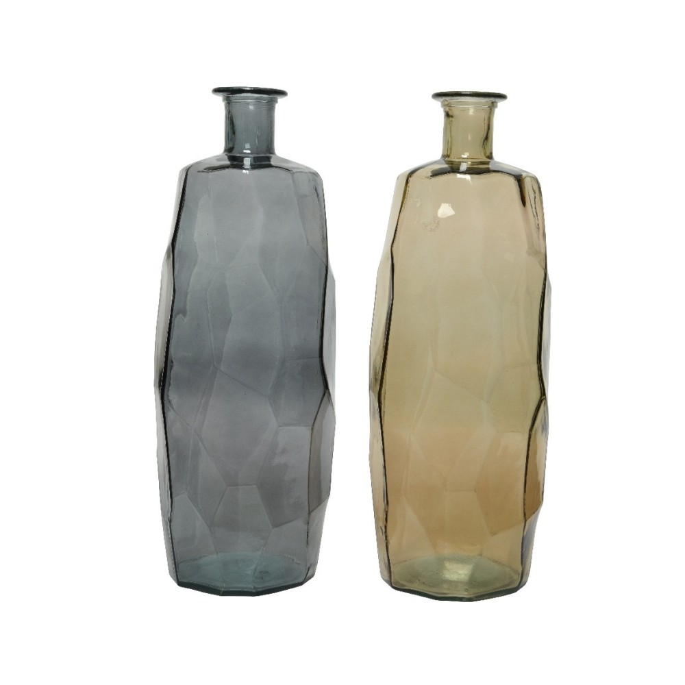 VASO VETRO GRIGIO-AMBRA ASSORTITI