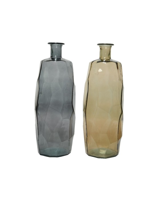 VASO VETRO GRIGIO-AMBRA ASSORTITI