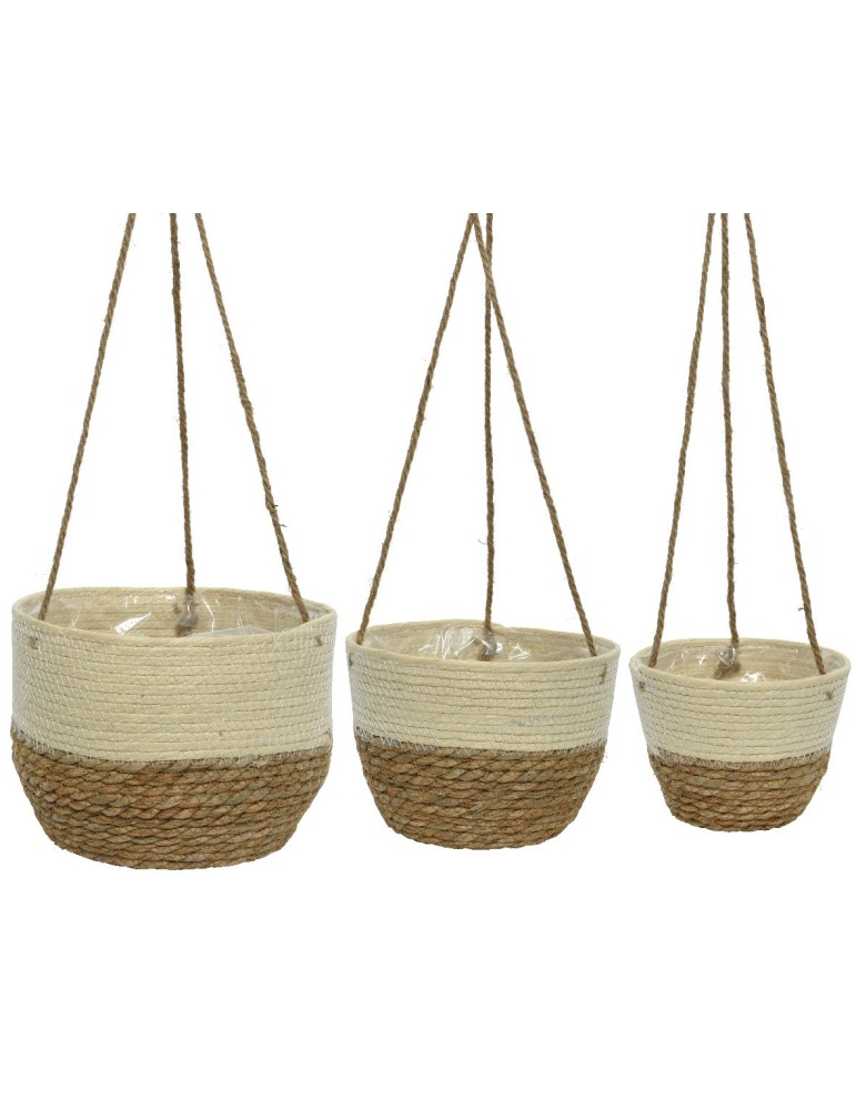 SET CESTI DI FIBRA DI MAIS INTRECCIATI