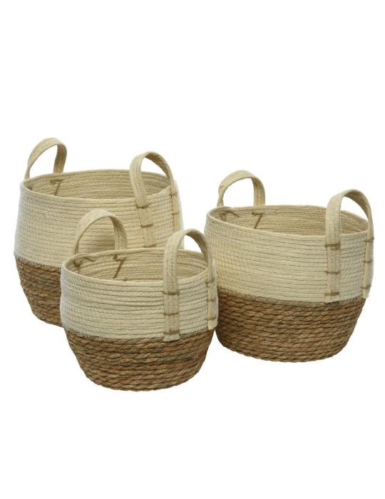 CESTI DI FIBRA DI MAIS INTRECCIATI