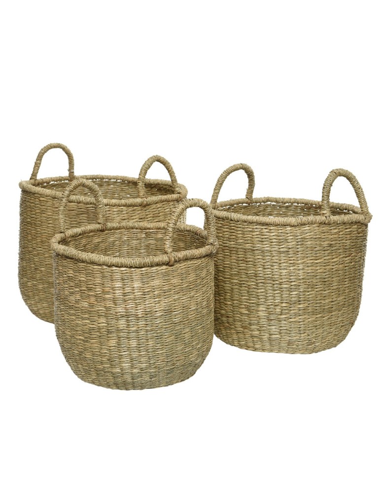 SET 3 CESTI CON MANICI H27 DIAM 35