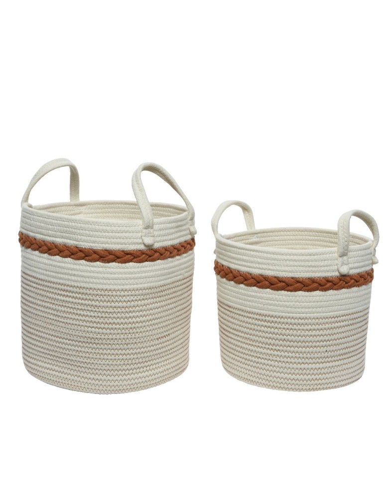CESTINI IN COTONE MANICI LATERALI