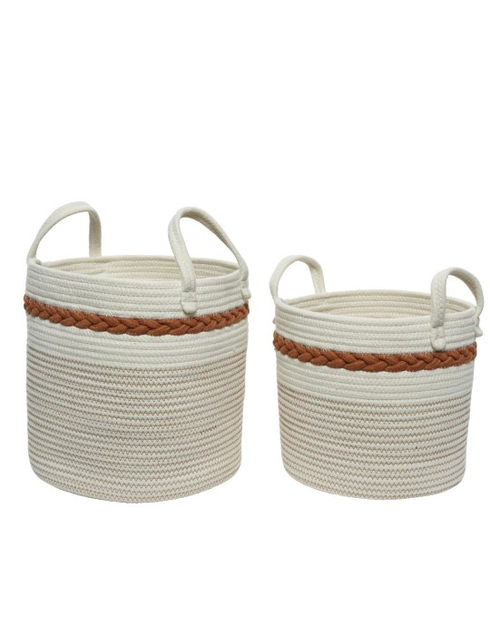 CESTINI IN COTONE MANICI LATERALI