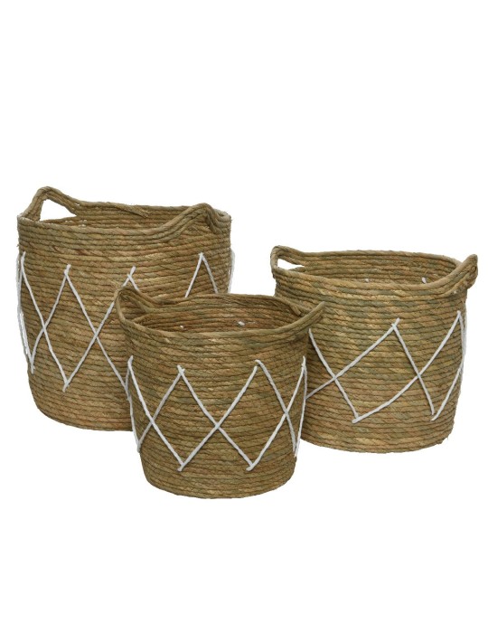 SET CESTI DI GIUNGO CON DECORAZIONE