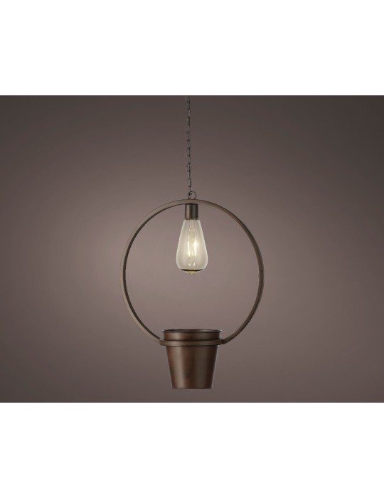 VASO SOSPESO IN METALLO CON LED