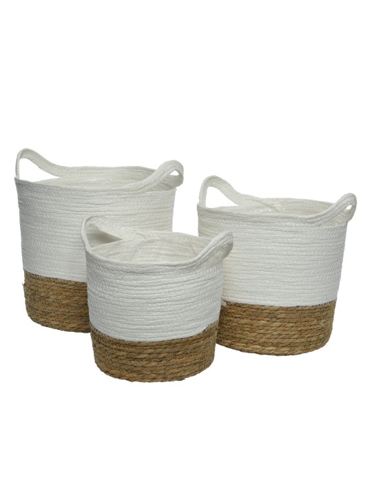 SET CESTI BICOLORI CON MANICI