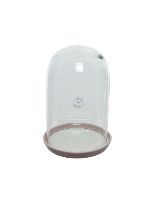 CAMPANA VETRO CON BASE CERAMICA