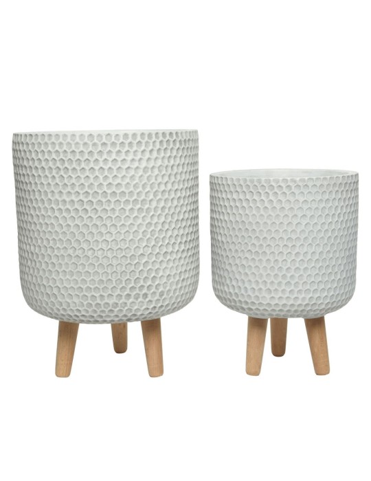 SET 2 VASI NIDO D'APE WHITE