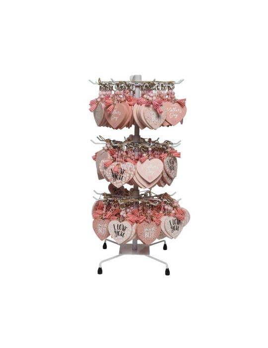 ESPOSITORE CON CUORICINI 6ASSORTITI H8 CM