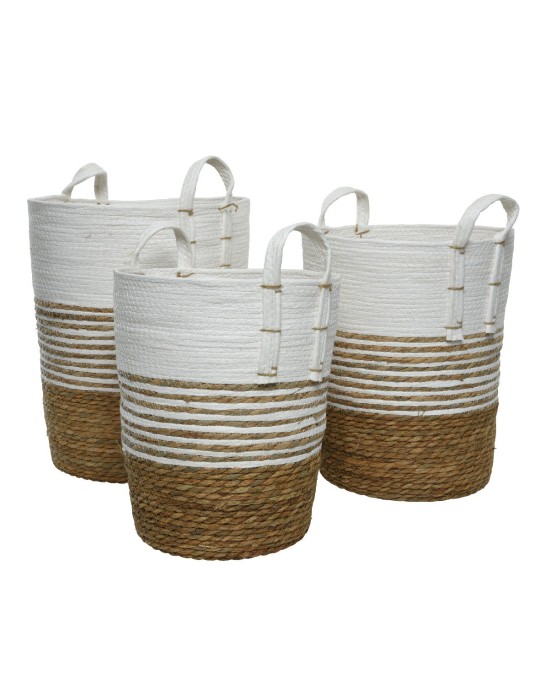 SET 3 CESTE WHITE D42 H48