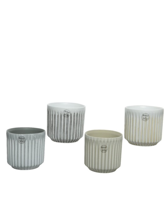 VASETTO TERRACOTTA 4ASSORTITI H13XD14 CM