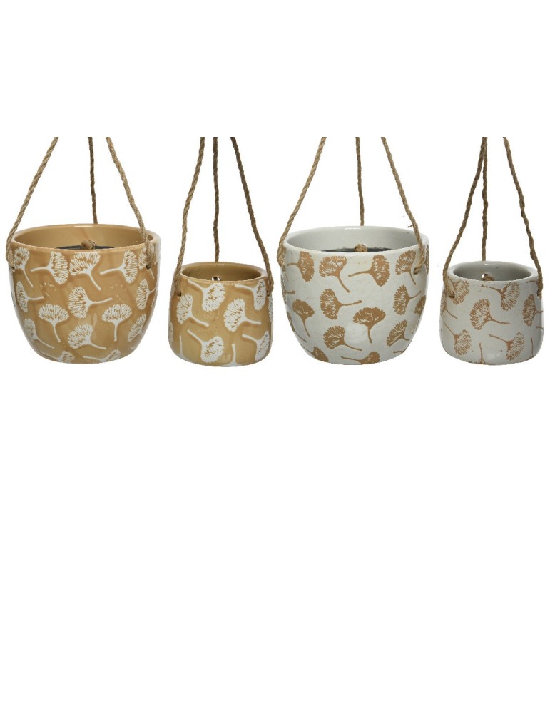 SET 2 VASI CERAMICA CON CORDA 2ASSORTITI