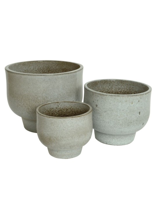 SET 3 VASI OFF WHITE H40 CM