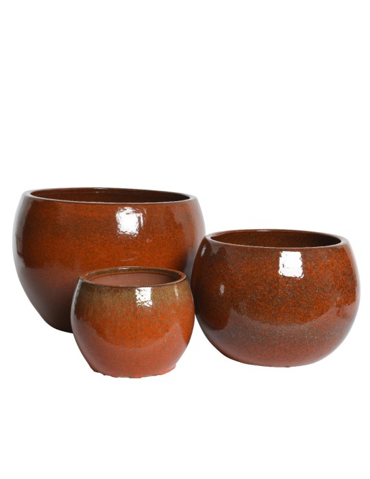 SET 3 CASPO' TERRACOTTA H38.5 CM