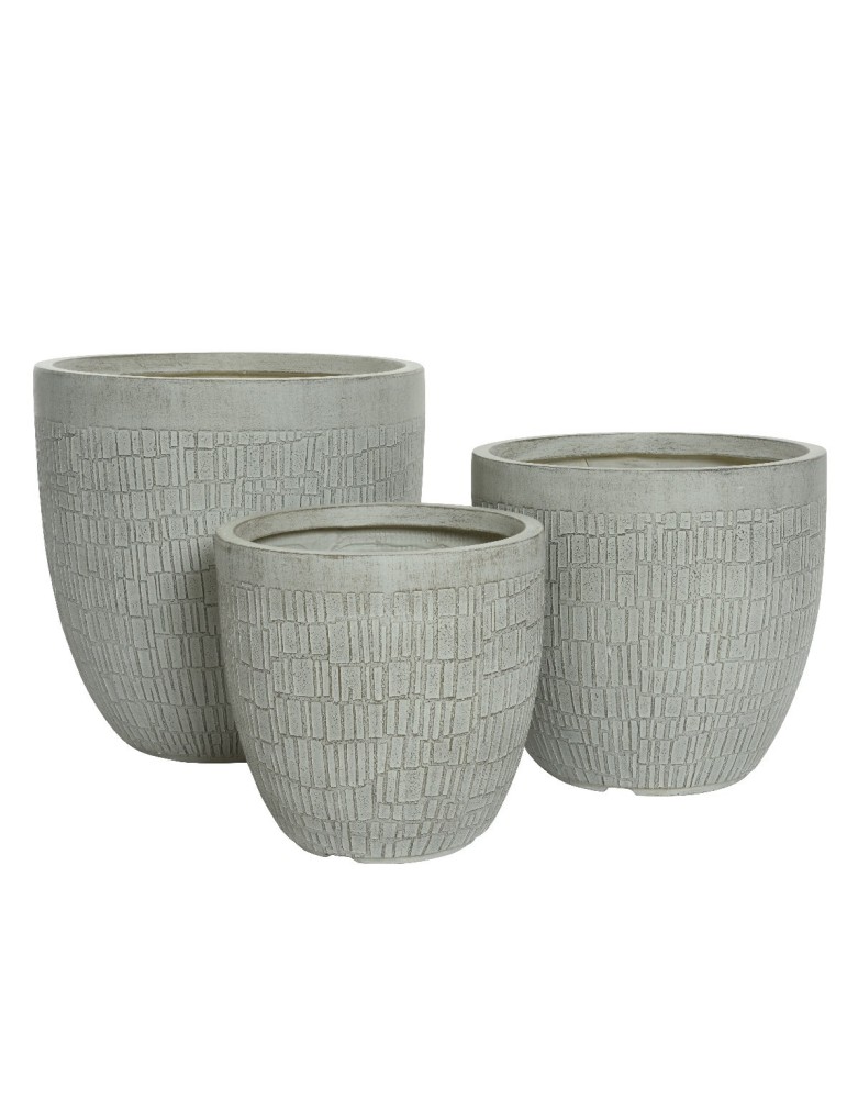 SET 3 VASI LIGHT GREY