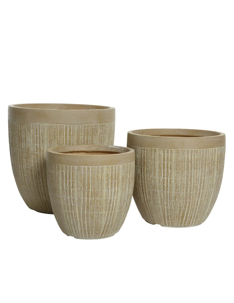 SET 3 VASI SAND H43 CM