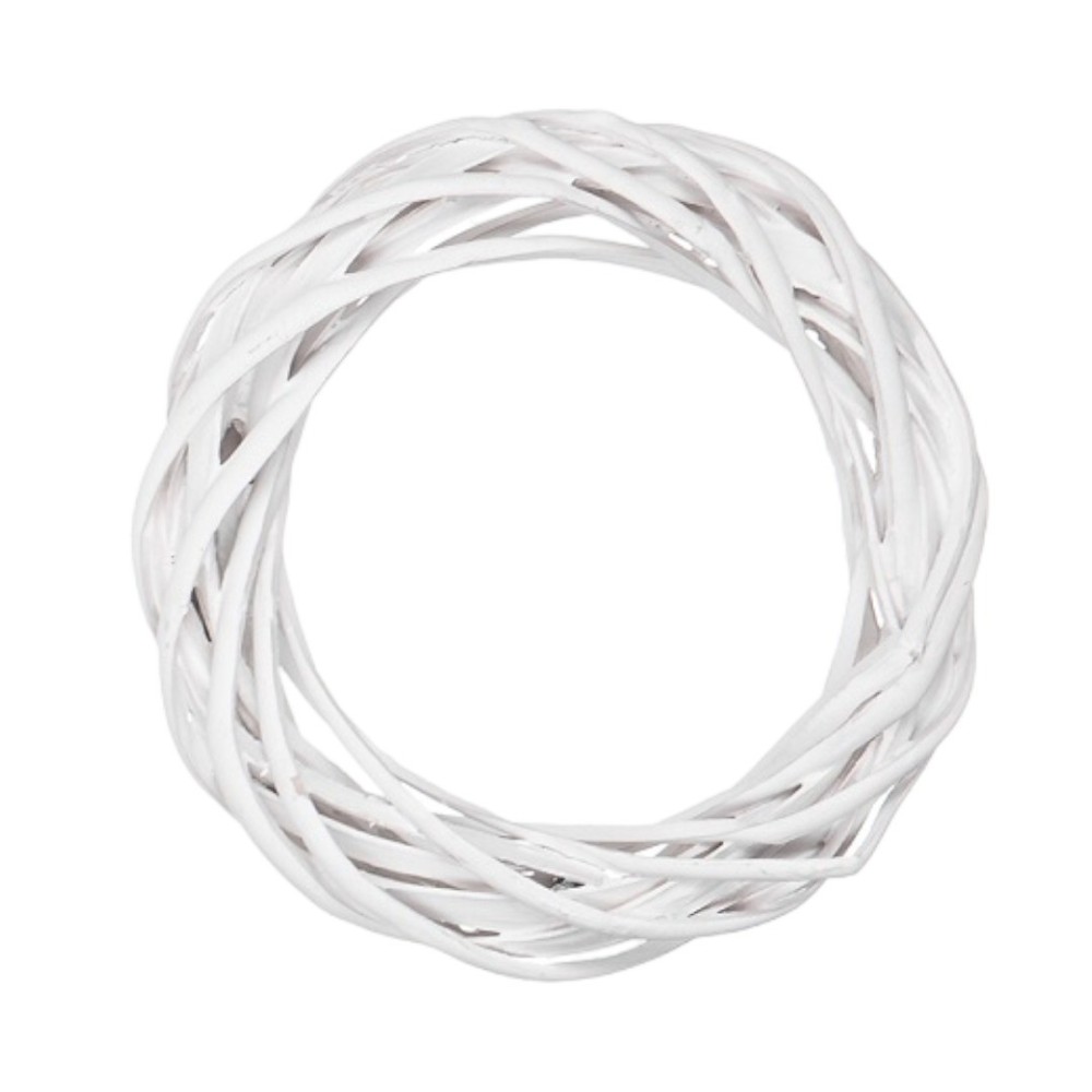 CORONA LEGNO INTRECCIATA D35 BIANCA