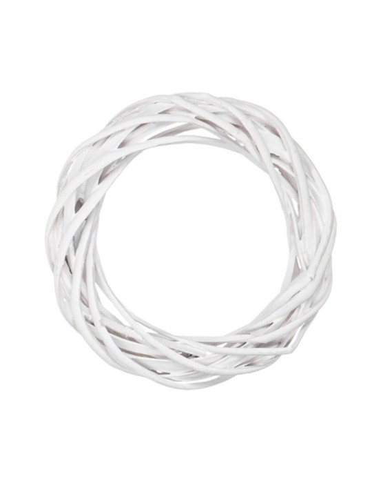 CORONA LEGNO INTRECCIATA D35 BIANCA