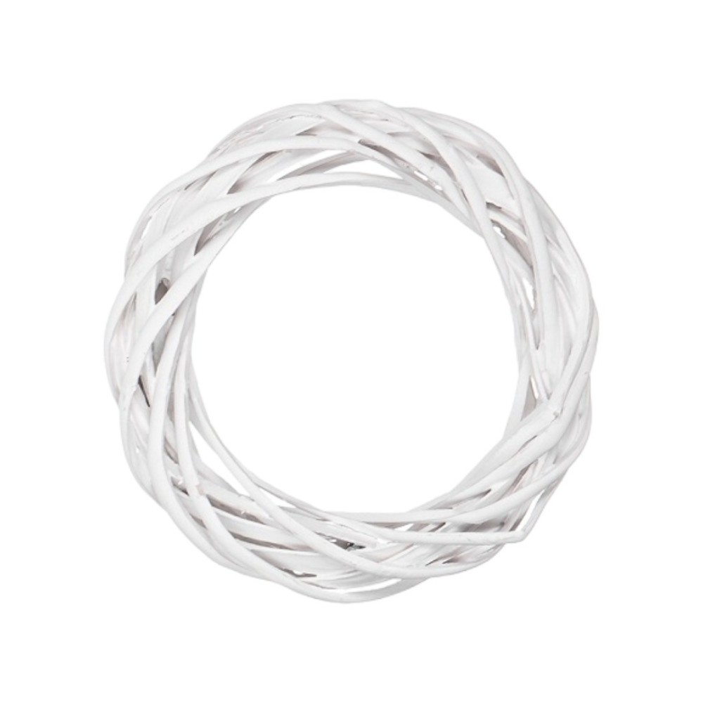 CORONA LEGNO INTRECCIATA D30 BIANCA