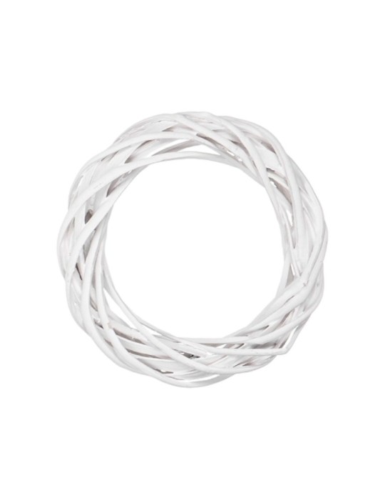 CORONA LEGNO INTRECCIATA D30 BIANCA