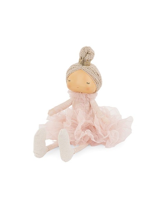 PRINCIPESSA VESTITO ROSA SEDUTA H50 CM