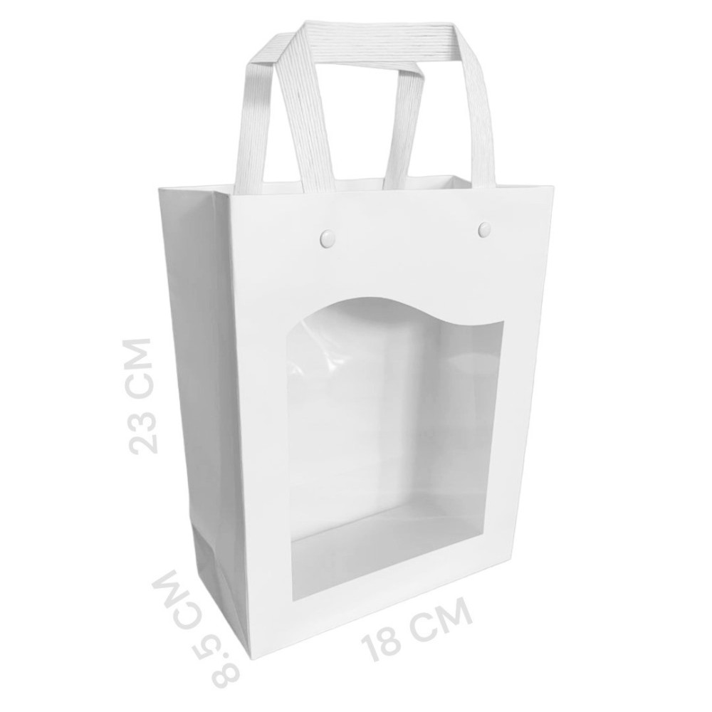 SHOPPER WHITE DELICATESSEN 18X8.5X23CM