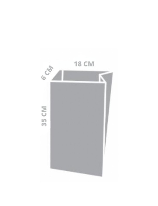 SACCHETTO KRAFT ECRU 18X6X35CM