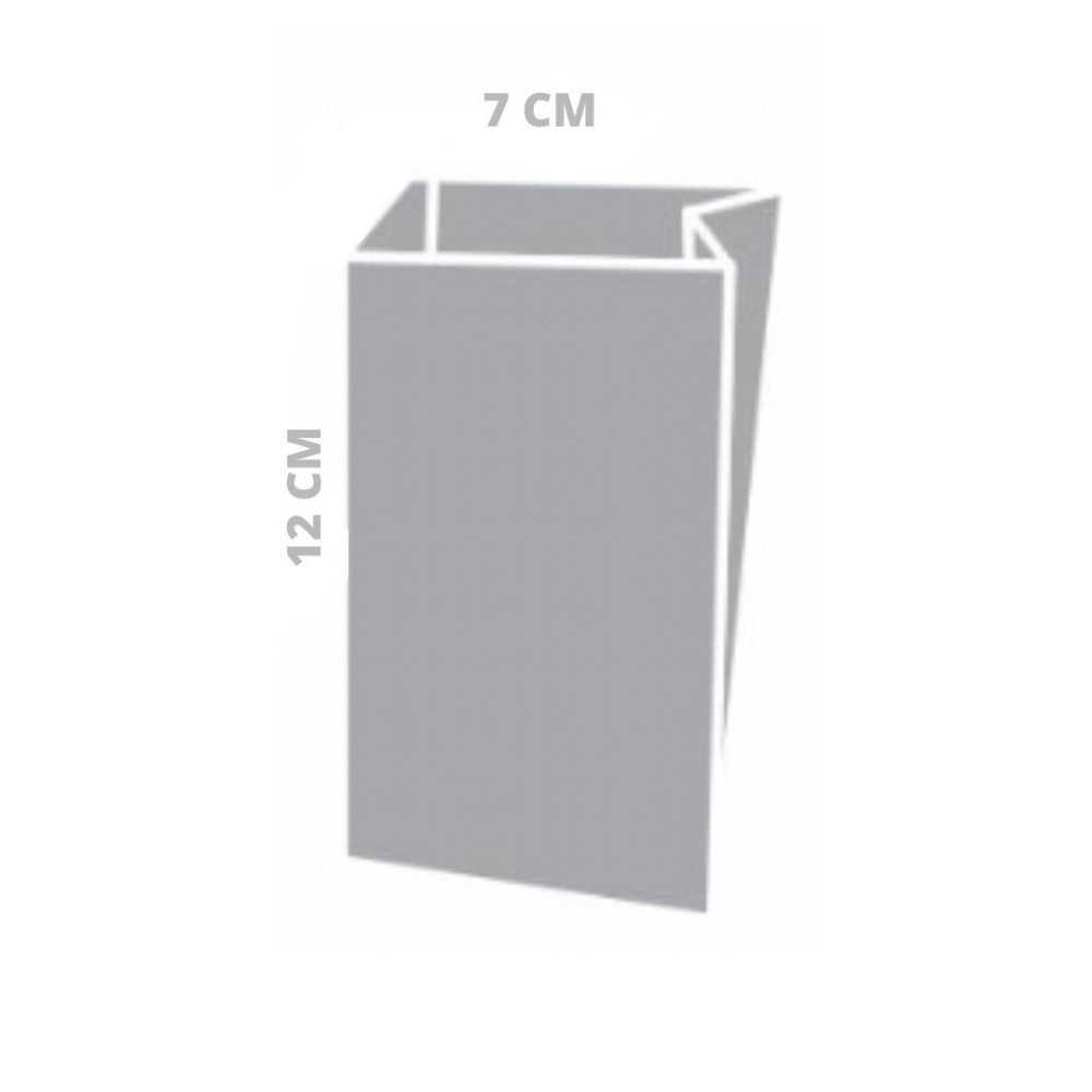 SACCHETTO KRAFT ECRU POIS NOIR 7X12CM