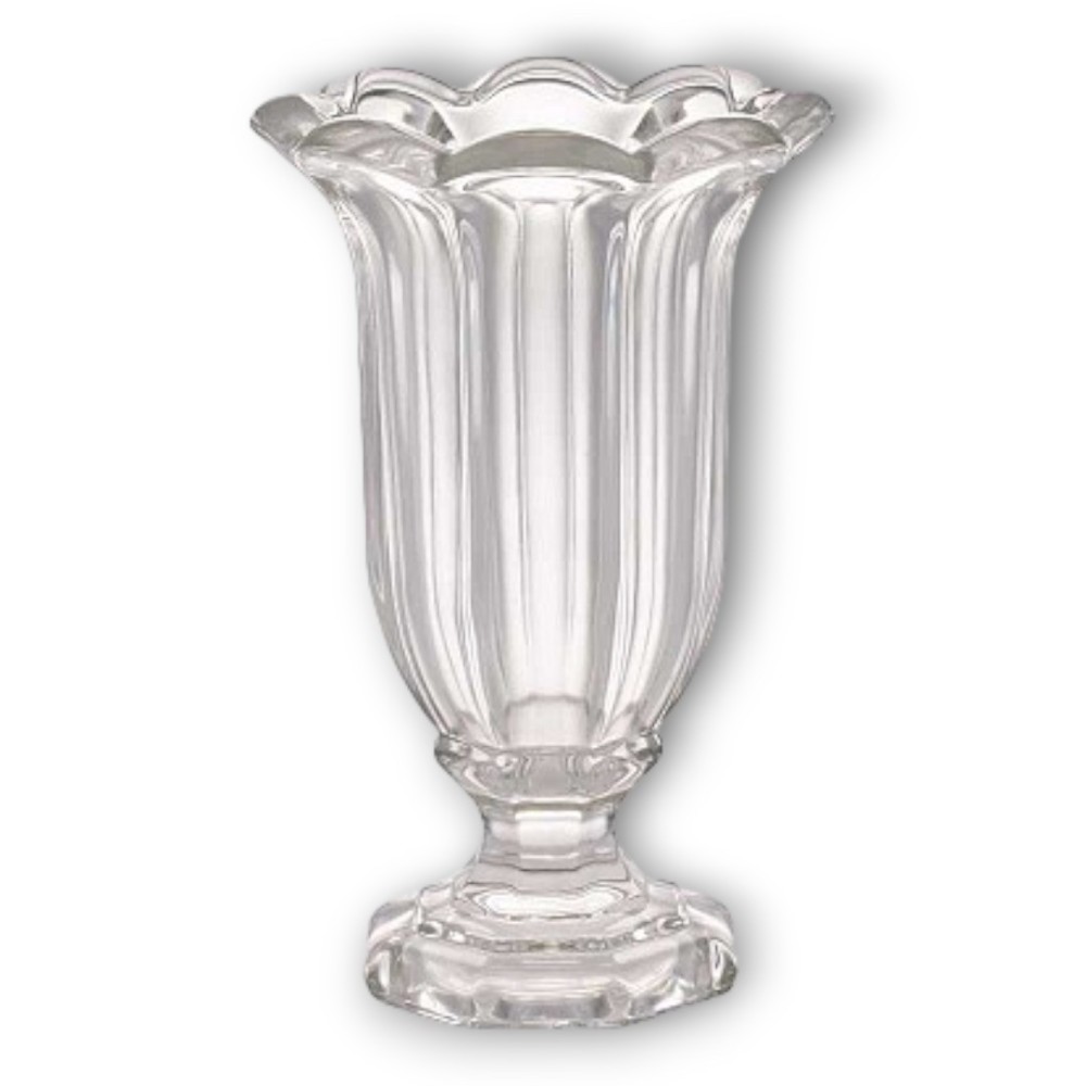 VASO A  FAZZOLETTO CON PIEDE D21.5 H31.5