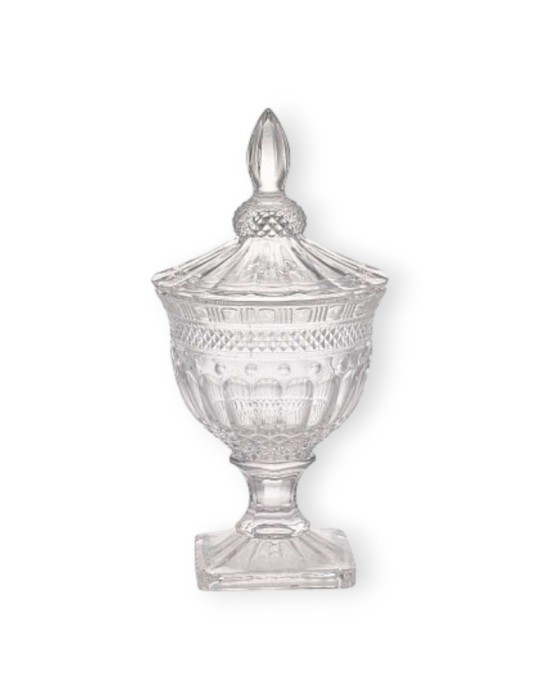 SCATOLA IN VETRO CON  TAPPO D18.5 H38