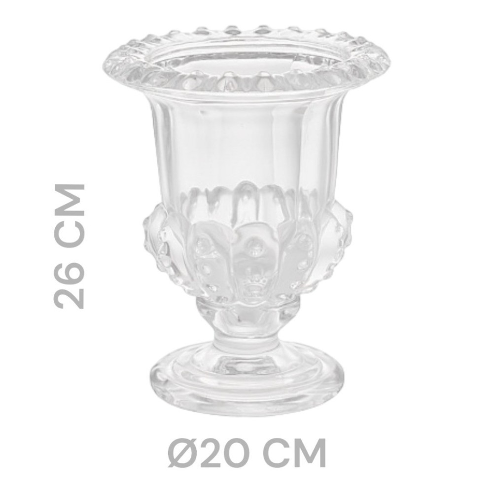 VASO CON PIEDE D20 H26CM